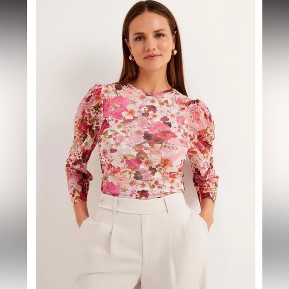 New! Ted Baker gathered shoulder mesh top new collection Ted baker size 1 - Picture 2 of 10